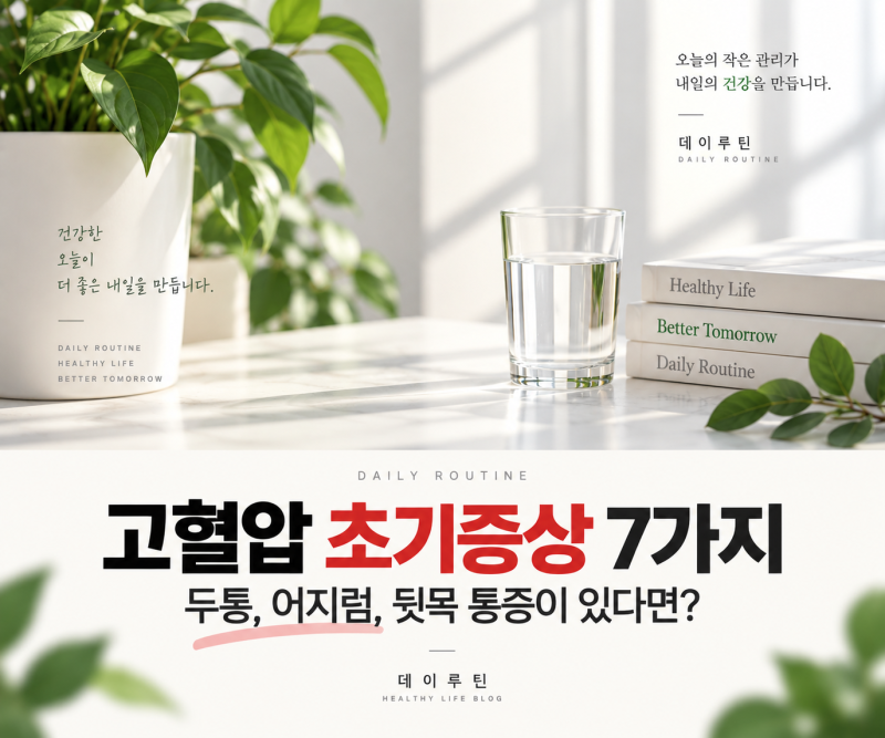 고혈압 초기증상 7가지｜두통, 어지럼증, 뒷목 통증이 있다면?