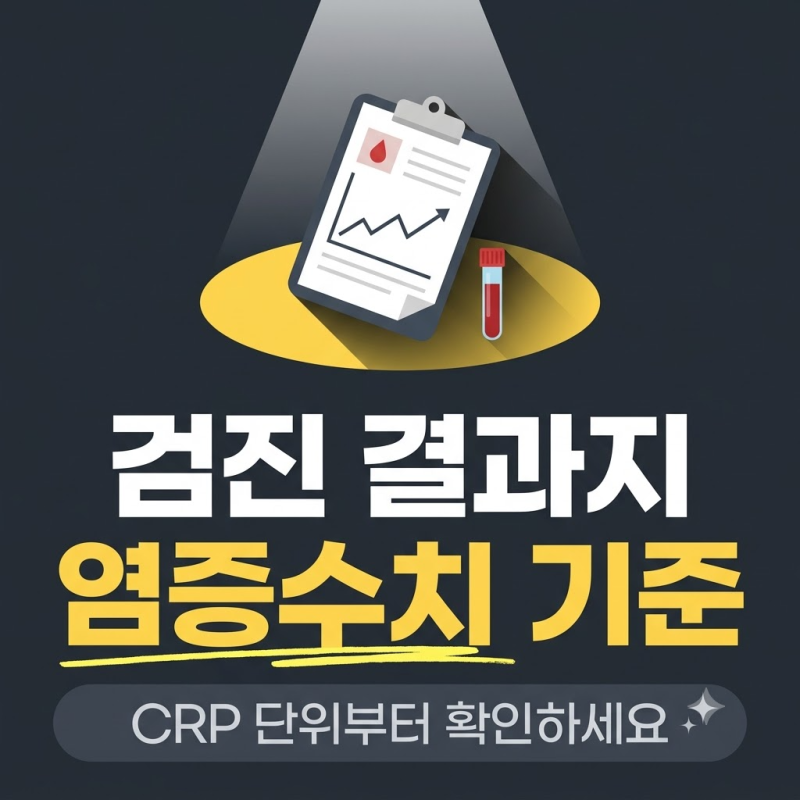 염증수치 높으면, CRP수치 기준과 원인 4가지 구분법