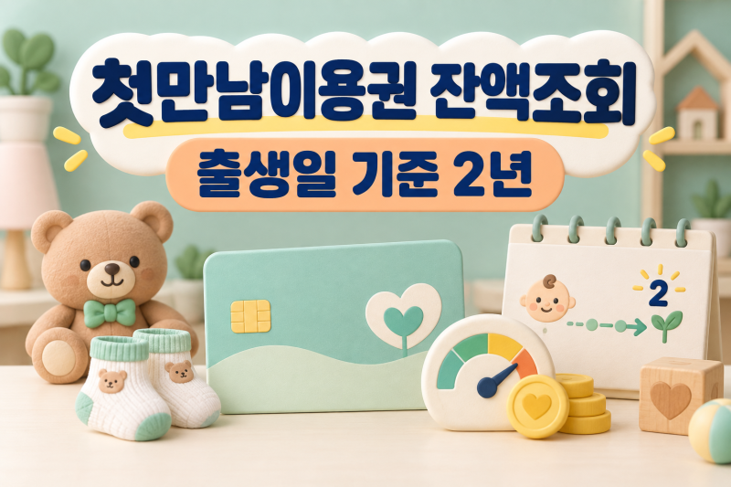 첫만남이용권 잔액조회와 출생일 기준 사용기한
