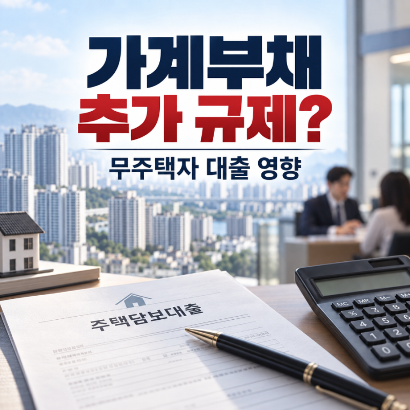 가계부채 추가 규제 나오나? 무주택자 대출 영향·확정 내용 정리