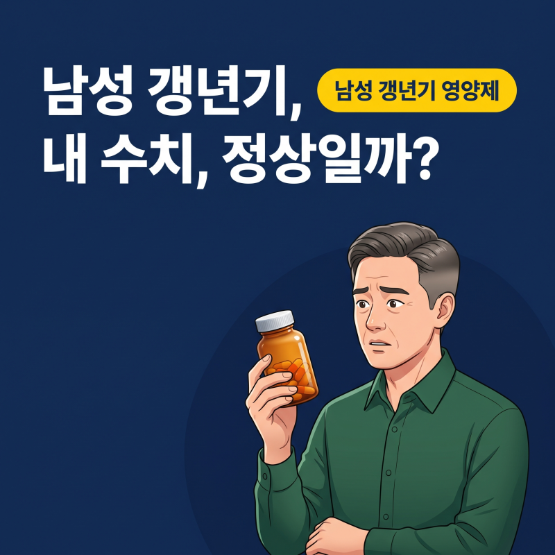 남성갱년기영양제 의존 전, 수치부터 꼭 확인해야 할 이유