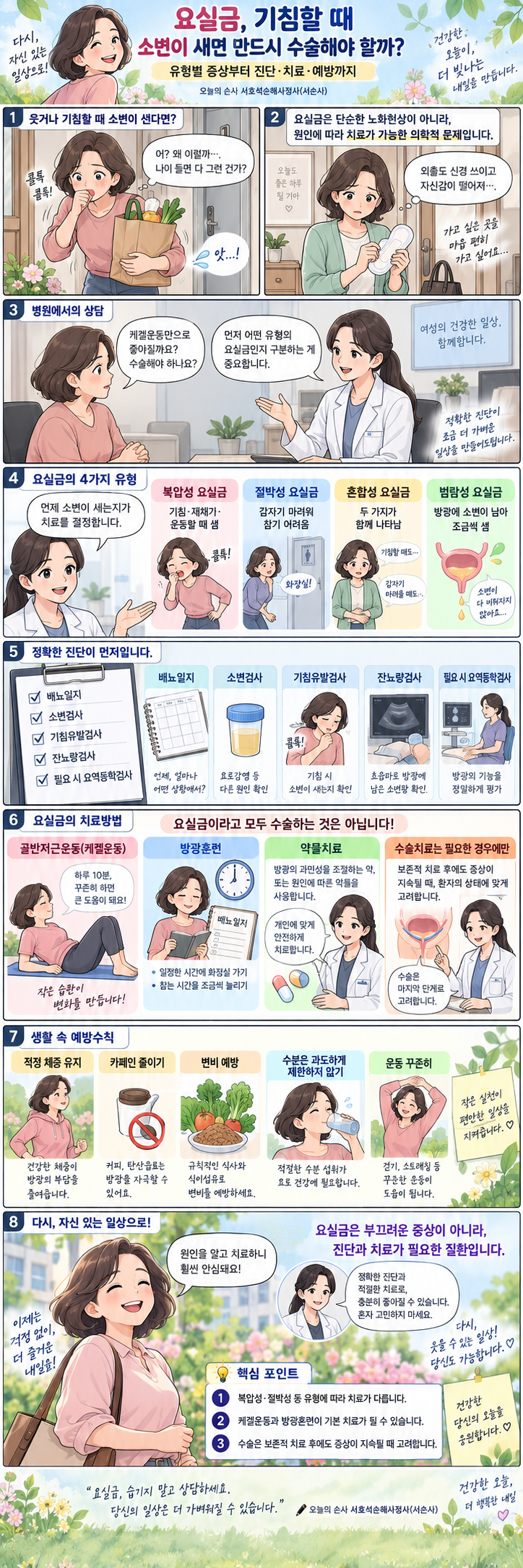요실금, 기침할 때 소변이 새면 반드시 수술해야 할까?_Prepared by 서호석손해사정사