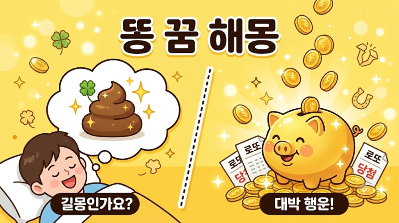 똥 싸는 꿈 완벽 해몽: 대박 금전운(복권)과 귀한 태몽을 나누는 4가지 차이점