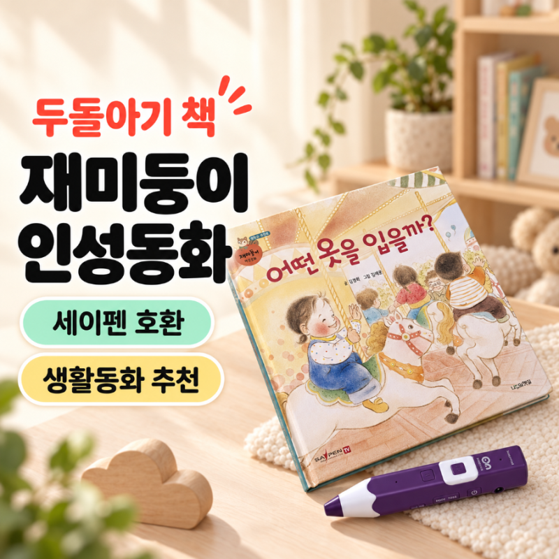 두돌아기 책 추천, 재미둥이 인성동화 세이펜 생활동화 후기