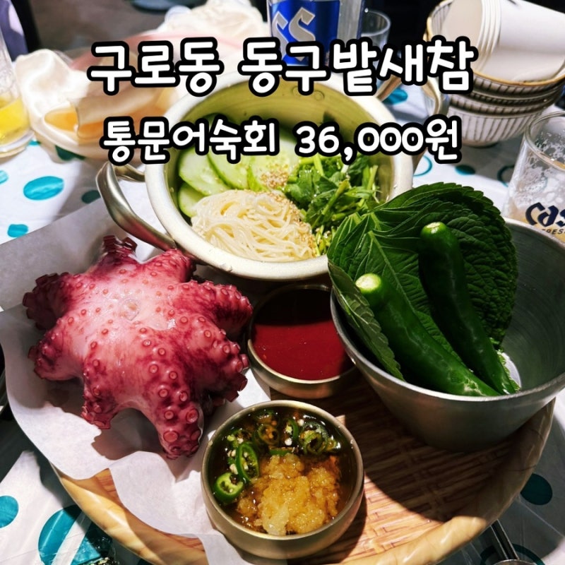 구로동 맛집 동구밭새참｜통문어숙회와 땡초김밥 먹어본 후기