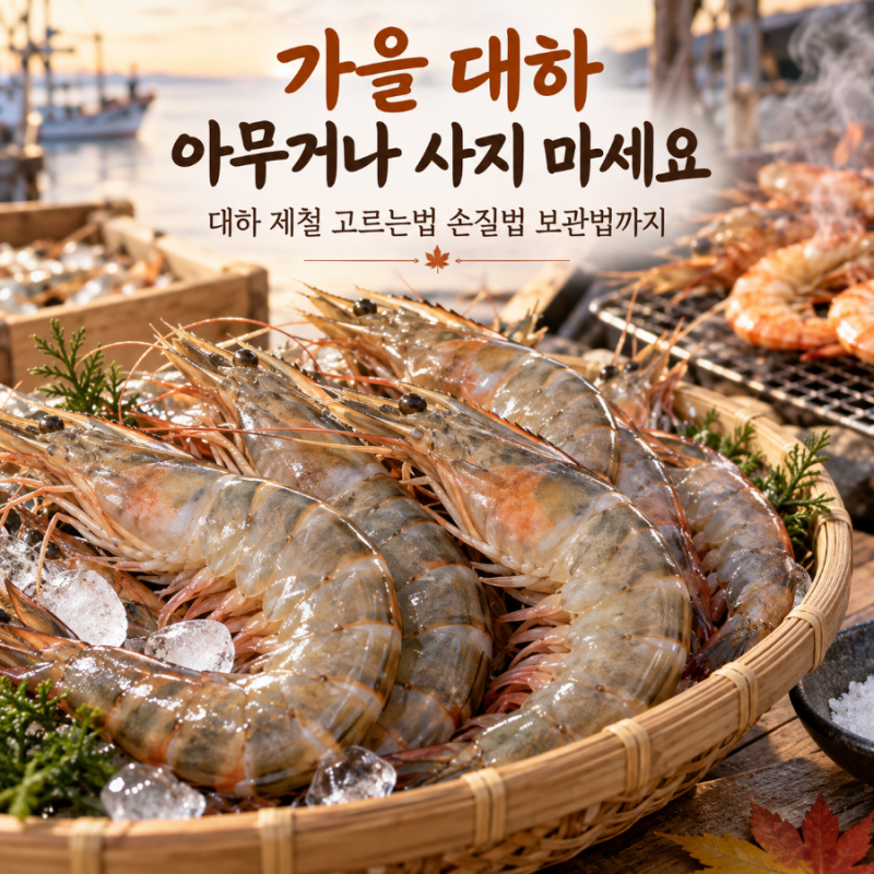 가을 대하 아무거나 사지 마세요 대하 제철 고르는법 손질법 보관법까지
