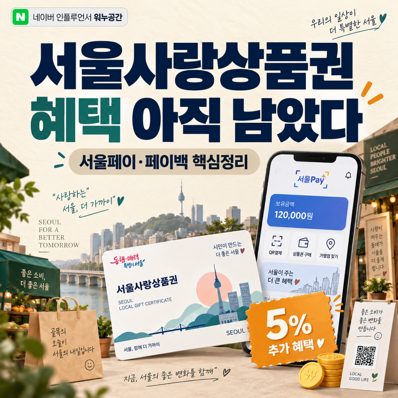 서울페이 서울사랑상품권 5% 할인 끝났나? 지금 남은 페이백 확인