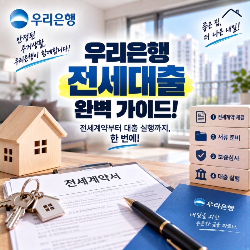 우리은행 전세대출 완벽 가이드: 전세계약 체결부터 보증심사 및 대출 실행까지 밟아야 할 ....
