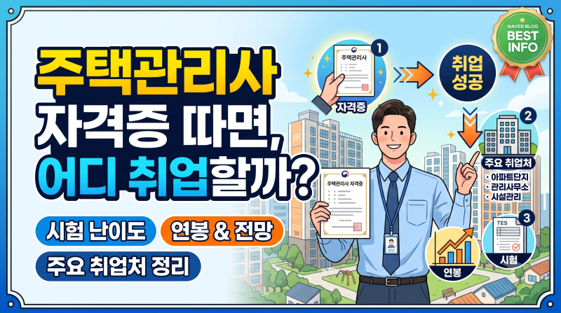 주택관리사 자격증 따면 어디 취업할까? 시험 난이도·연봉·취업처 정리