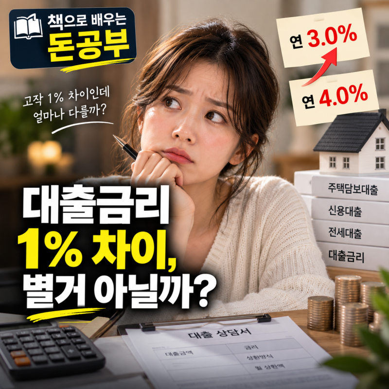 대출금리 1% 차이, 별거 아닐까?｜1억 대출 이자 계산 쉽게 이해하기