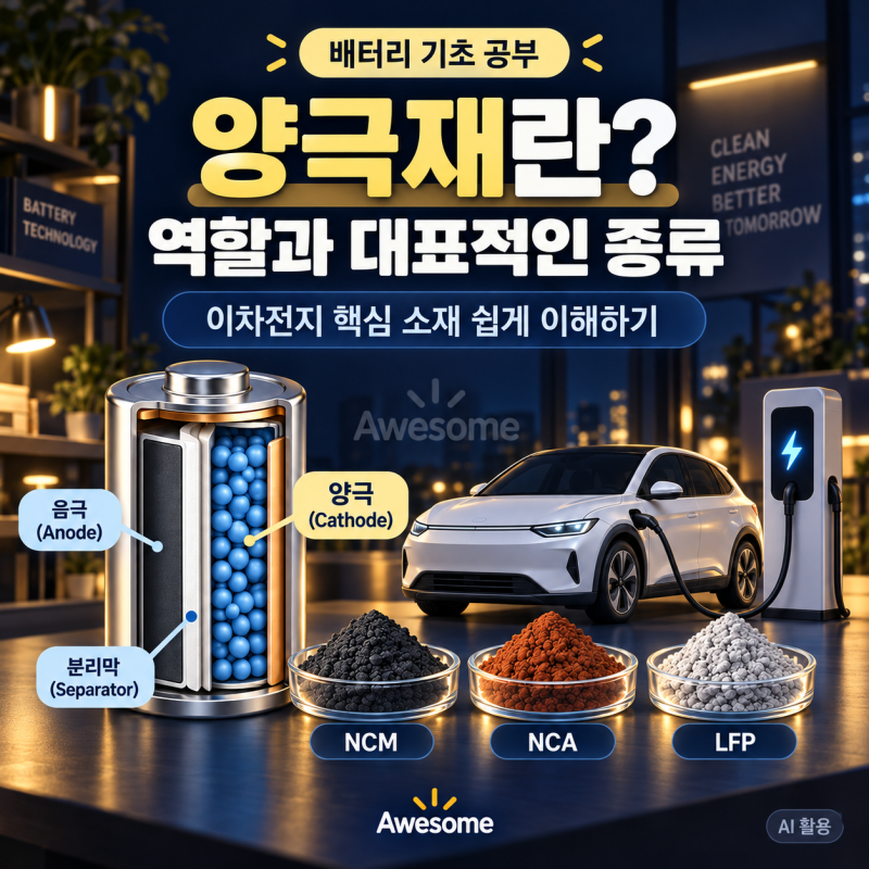 양극재란? 역할과 대표적인 종류 ｜이차전지 핵심소재