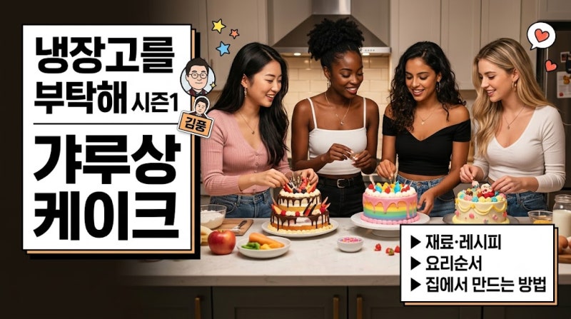 냉장고를 부탁해 시즌1 갸루상 케이크 — 김풍｜재료·레시피·요리순서·집에서 만드는 방법