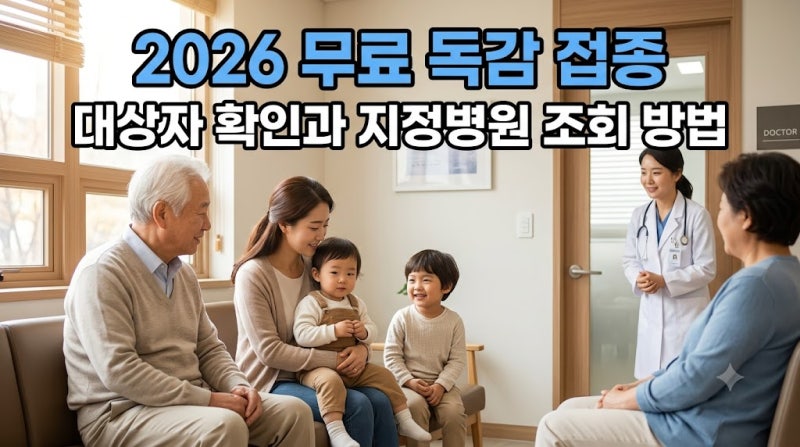 2026 무료 독감 예방접종 대상자 확인과 지정병원 1분 조회 방법