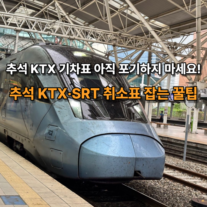 KTX SRT 추석 취소표 잔여석 예매방법 잡는법 예약대기 꿀팁