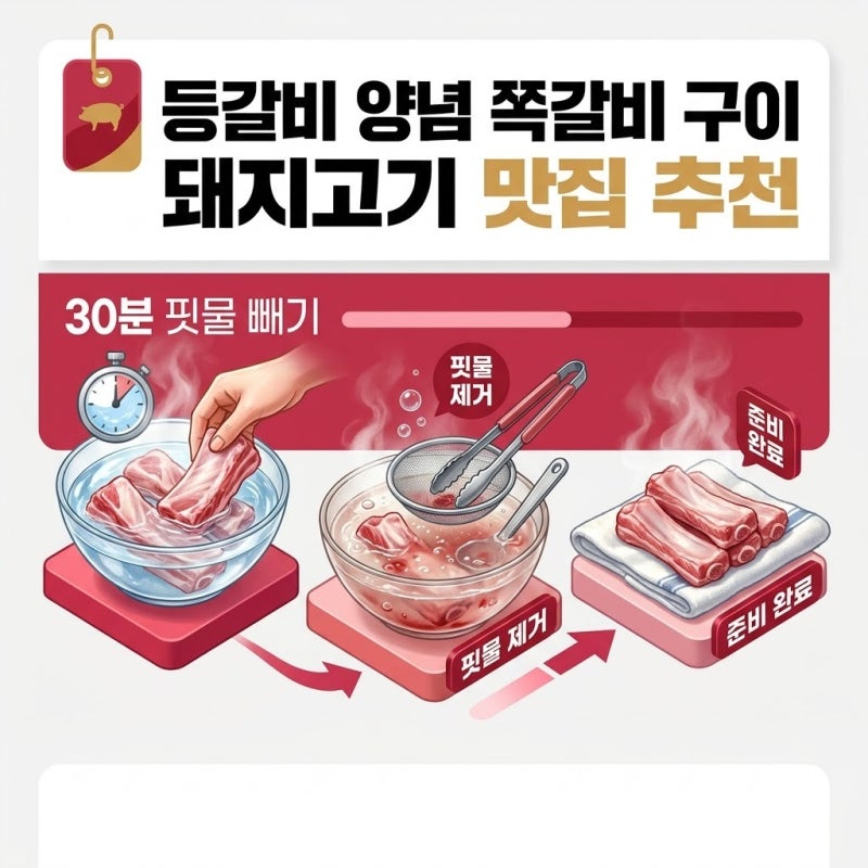 집에서 만드는 등갈비 양념 쪽갈비 구이 돼지고기 맛집 추천 과정