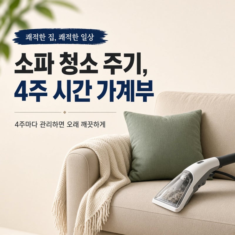 소파 청소 주기, 4주 시간 가계부