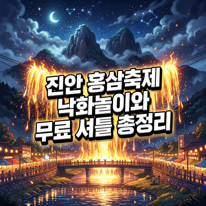 진안 홍삼축제 낙화놀이 일정과 무료 셔틀 노선 총정리
