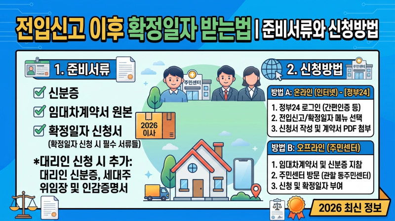 전입신고 이후 확정일자 받는법｜준비서류와 신청방법 총정리