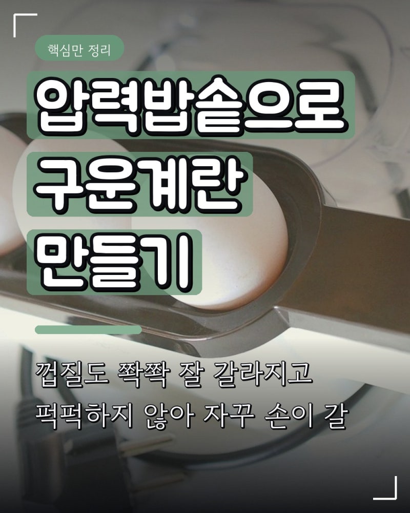 압력밥솥으로 구운계란 만들기