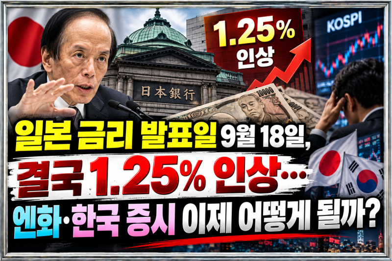 일본 금리 1.25%로 전격 인상 그런데 엔화는 왜 떨어졌을까 다음 발표일 총정리