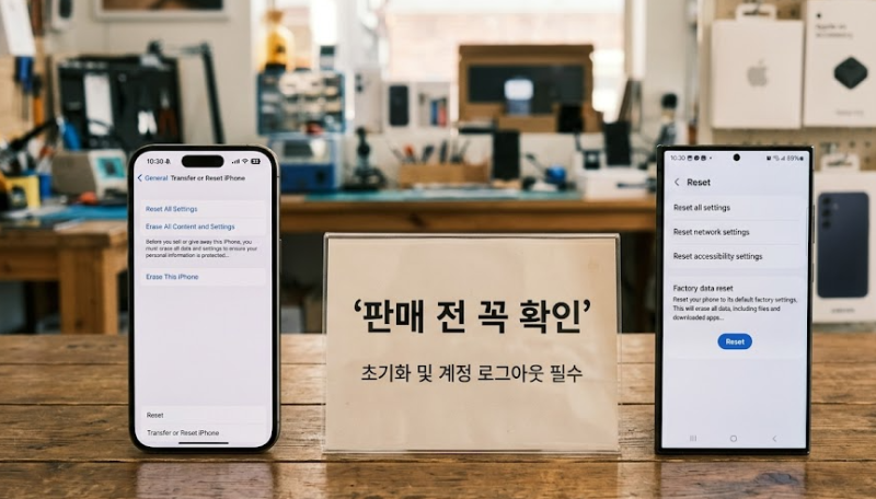 갤럭시·아이폰 초기화 방법 총정리…판매 전에는 이것부터 확인하세요