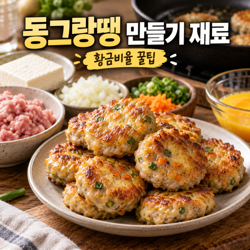 동그랑땡 만들기 재료 황금비율, 두부 넣고 촉촉하게 만드는법