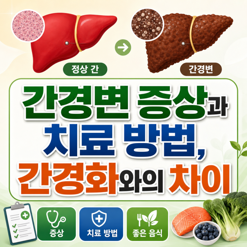 간경변 증상과 치료 방법, 간경화와의 차이