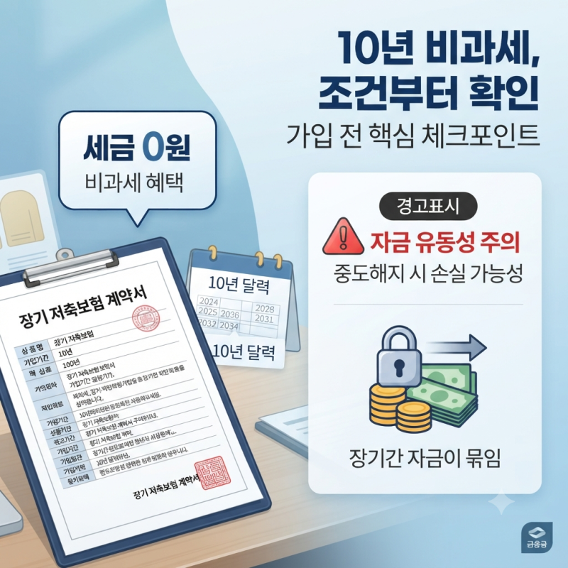 저축성보험 비과세 10년이면 끝? 월 150만원·중도해지 꼭 봐야 할 조건