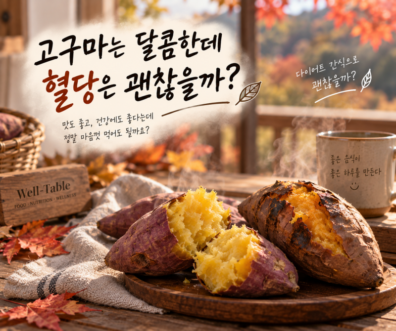 고구마 혈당 많이 오를까? 다이어트할 때 몇 개가 적당할까