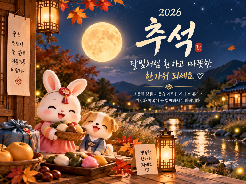 2026년 추석 인사말 이미지 10장 모음, 추석 카톡 이미지 모음