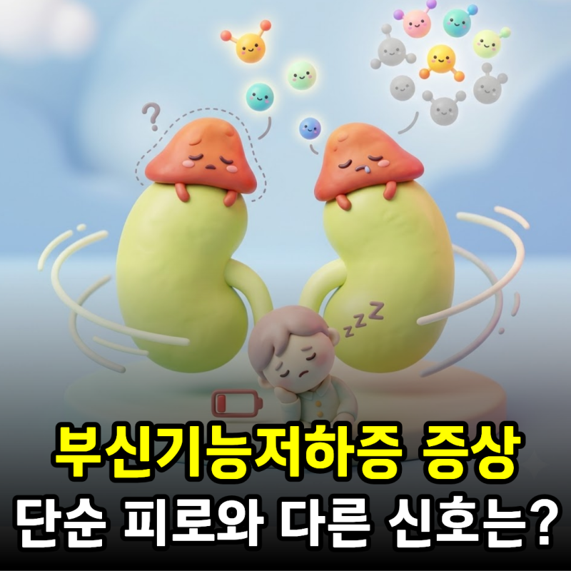 부신기능저하증 증상, 단순 피로와 다른 신호는?