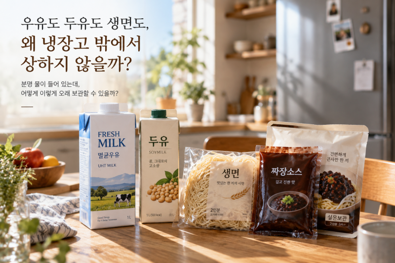 우유도 두유도 생면도, 왜 냉장고 밖에서 상하지 않을까?