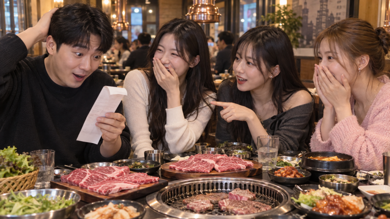 유영우, 평소 5000원 식사하더니 한우에 51만원 썼다…리센느와 대체 무슨 사이?