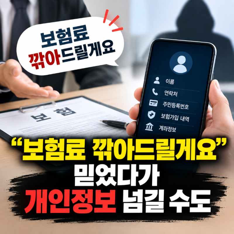 보험점검센터 사칭 주의, 보험료 할인 미끼로 개인정보 노린다