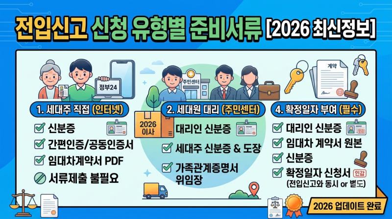 전입신고 신청 유형별 준비서류