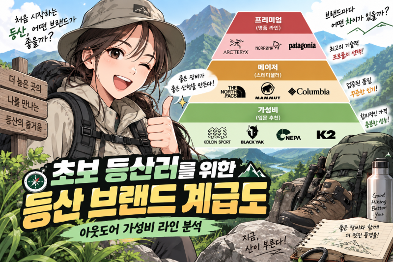 등산 브랜드 계급도 아웃도어 가성비 완전분석