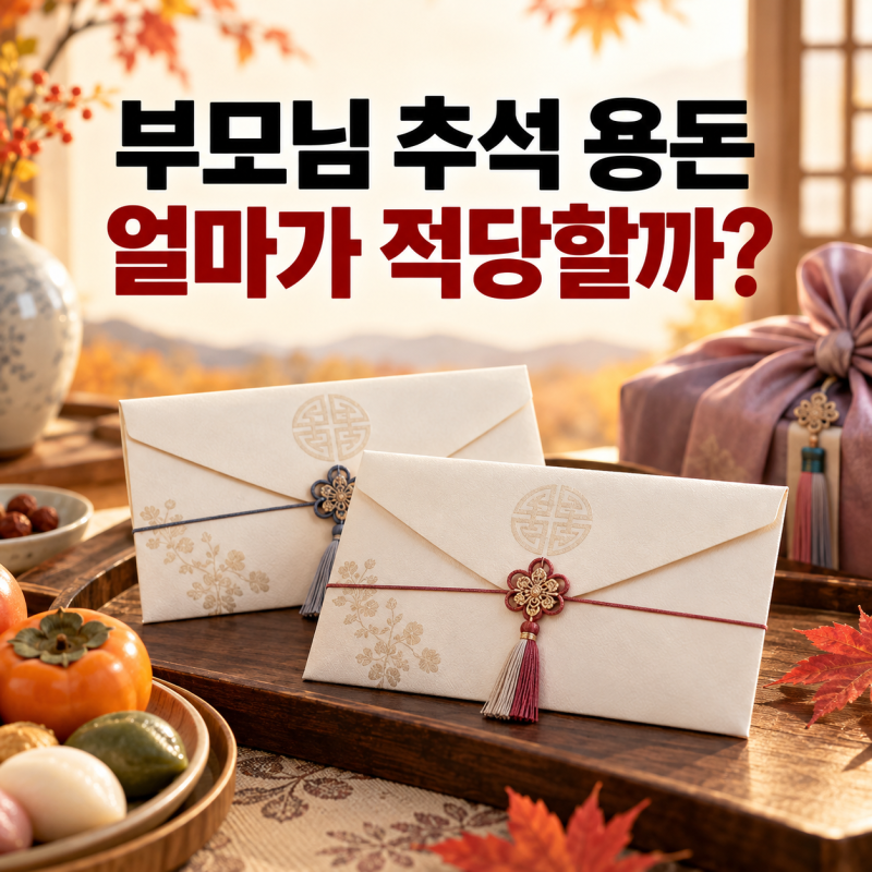 추석 부모님 용돈 얼마가 적당할까? 현실적인 금액 기준