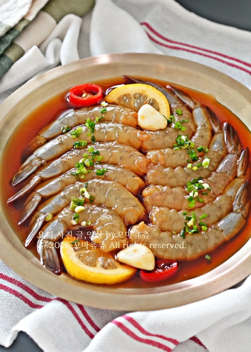 간장새우장 만들기 밥도둑 깐 새우장 레시피 새우요리