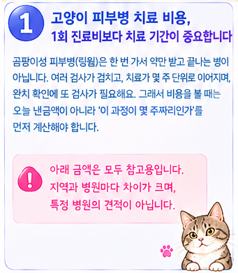 고양이 피부병 치료 비용, 곰팡이 링웜 총정리