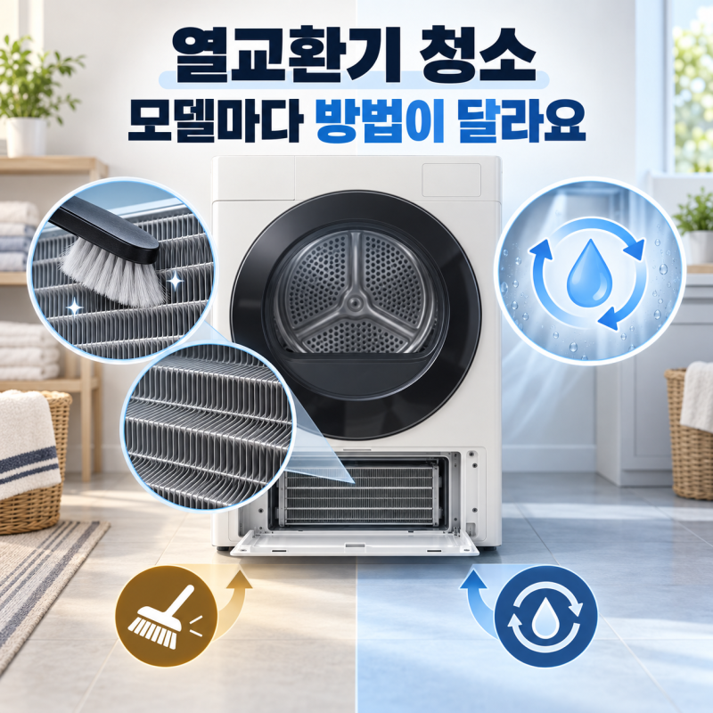 건조기 열교환기 청소, 덮개부터 열면 안 되는 이유
