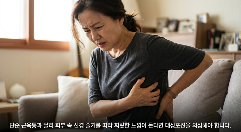 대상포진 초기증상 통증 부위 확인법: 치료 골든타임 72시간 놓치면 안 되는 이유 (실제 경험 ....