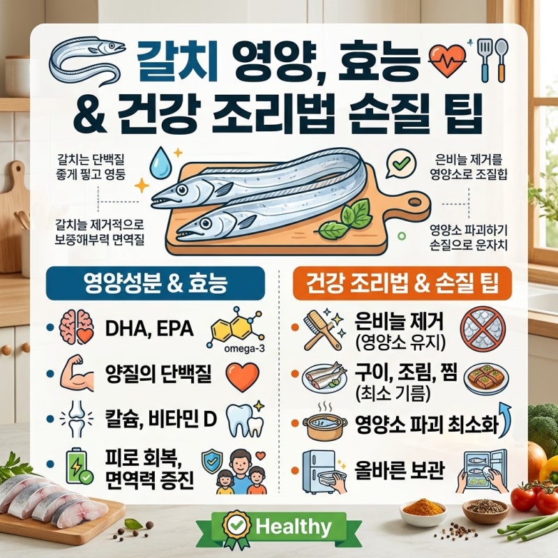 갈치 영양성분과 효능 및 영양소 지키는 건강 조리법 손질 팁