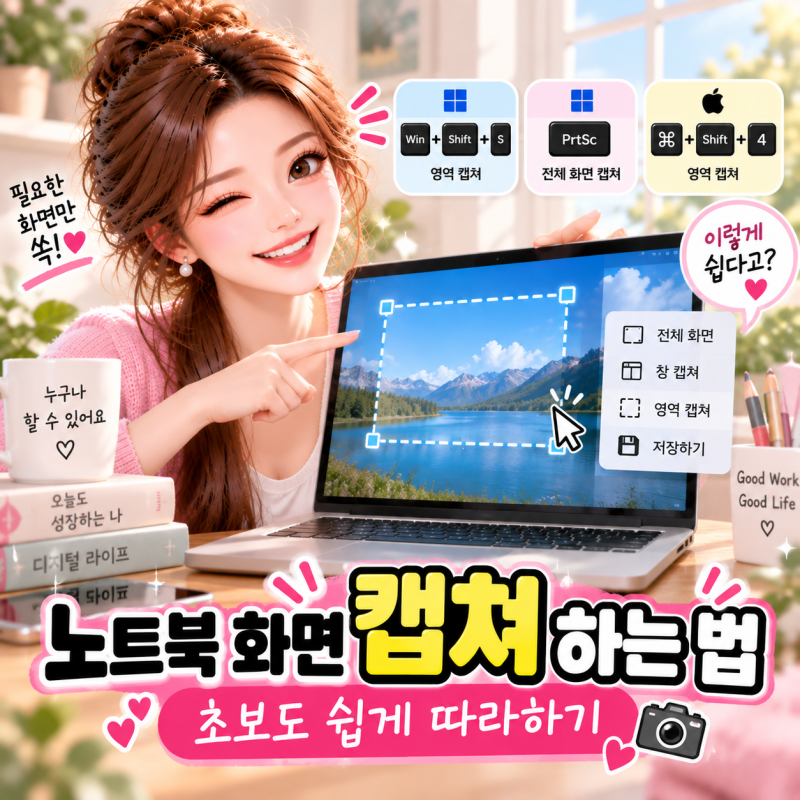 노트북 화면 캡쳐 하는 법 초보도 쉽게 따라하기