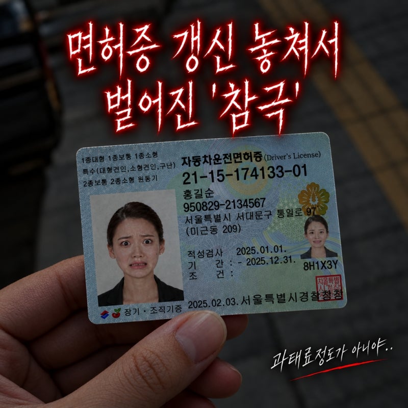 "과태료보다 무서운 건 따로 있다" 운전면허증 갱신 깜빡하면 생기는 일