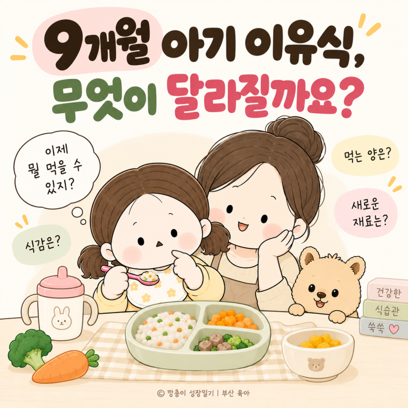 9개월 아기 이유식 식단표｜후기 이유식 하루 3끼 일주일 식단