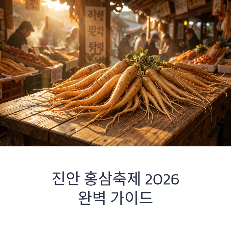 진안 홍삼축제 2026 일정표, 초대가수 라인업 셔틀버스 주차장 총정리