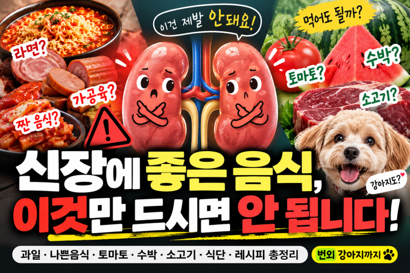 신장에 좋은 음식, 이것만 드시면 안 됩니다! 과일·나쁜음식부터 토마토·수박·소고기 식단 ....