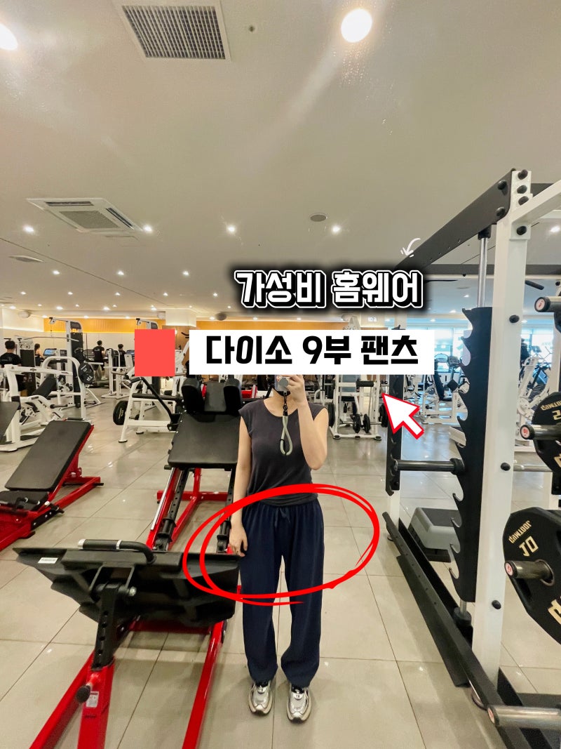다이소 5천원 면혼방 라운지 9부 팬츠 후기 | 가성비 여자 트레이닝 면바지