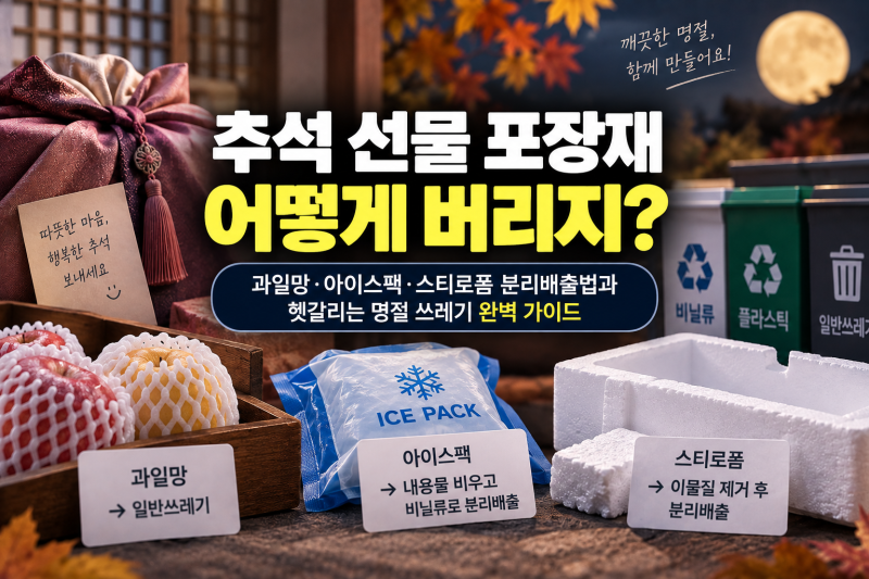 추석 선물 포장재 어떻게 버리지? 과일망·아이스팩·스티로폼 분리배출법과 헷갈리는 명절 ....