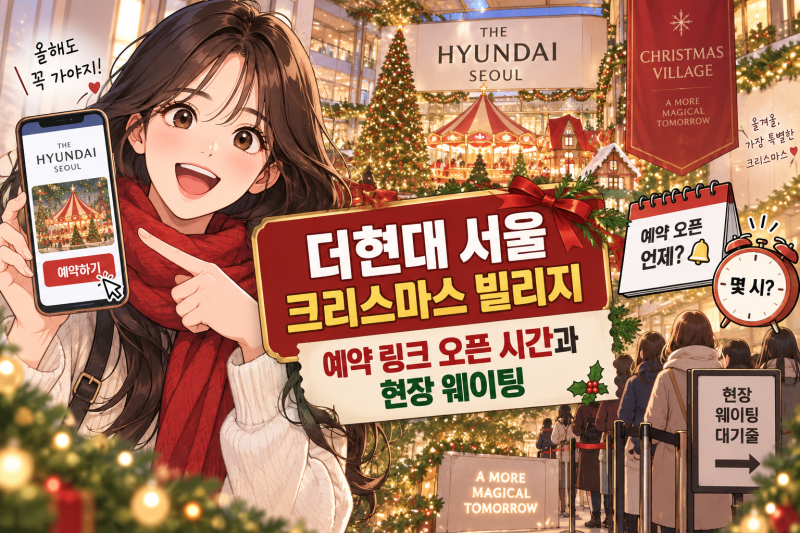 2026 더현대 서울 크리스마스 빌리지 예약 오픈 시간과 현장 웨이팅 성공 꿀팁